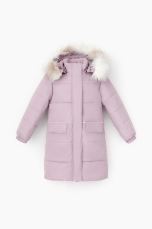 Пальто для девочки, артикул: ВК 38094/6 УЗГ, цвет: розовый - 2 фото