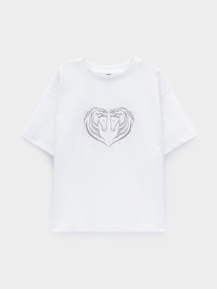 Футболка для девочки, артикул: КР 302819, цвет: сахар - 2 фото