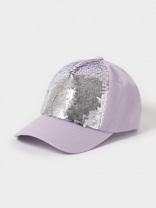 Кепка для девочки, артикул: ТК 80092, цвет: фиолетовый - 2 фото