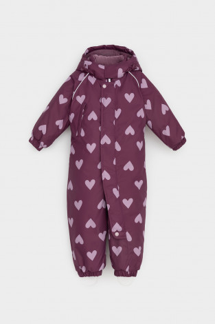 Комбинезоны утепленные для девочки, артикул: ВК 60113/н/1 УЗГ, цвет: бордовый - 2 фото