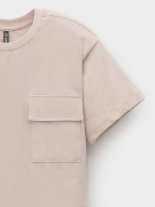 Футболка для мальчика, артикул: К 302591, цвет: бежевый - 2 фото