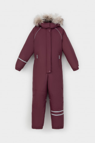 Комбинезоны утепленные для девочки, артикул: ВК 60102/5 ГР (98-122), цвет: бордовый - 2 фото