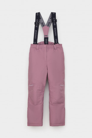 Брюки утепленные для девочки, артикул: ВК 40008/24/6 ГР, цвет: фиолетовый - 2 фото