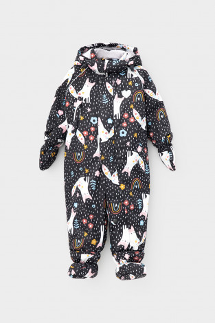 Комбинезоны утепленные для девочки, артикул: ВК 60032/н/29 Ал, цвет: темно-серый - 2 фото