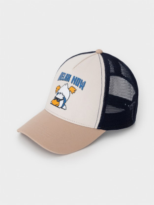 Кепка для мальчика, артикул: ТК 80111, цвет: светло-бежевый - 2 фото