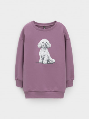 Свитшоты для девочки, артикул: КР 302883, цвет: фиолетовый - 2 фото