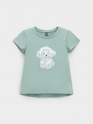 Футболка для девочки, артикул: КР 302822, цвет: голубой - 2 фото