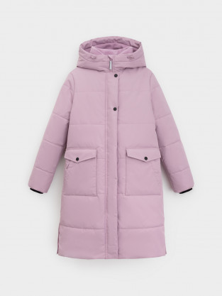 Пальто для девочки, артикул: ВК 38128/1 УЗГ, цвет: розовый - 2 фото