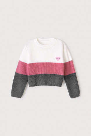 Джемпер для девочки, артикул: КВ 30120/ш, цвет: розовый - 2 фото