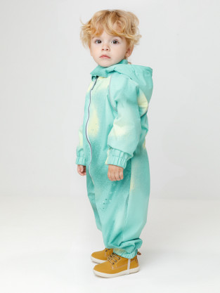 Комбинезоны утепленные для мальчика, артикул: ВК 60088/н/12 Ал, цвет: зеленый - 2 фото