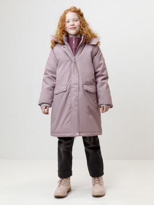 Пальто для девочки, артикул: ВК 38107/8 ГР, цвет: розовый - 2 фото