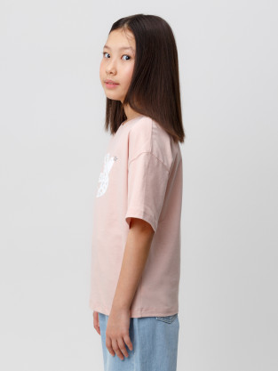 Футболка для девочки, артикул: КР 301987-1, цвет: розовый - 2 фото