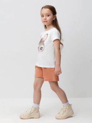 Шорты для девочки, артикул: КР 400692, цвет: коричневый - 2 фото