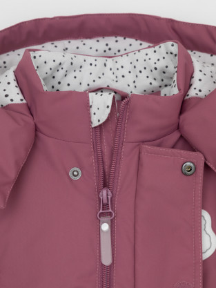 Комбинезоны утепленные для девочки, артикул: ВК 60107/4 Ал, цвет: бордовый - 2 фото