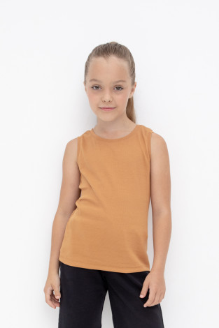 Майки подростковые для девочки, артикул: КБ 301698, цвет: коричневый